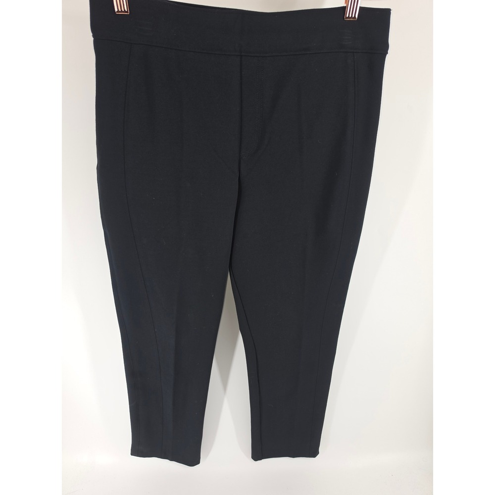 Spanx The Perfect Pant Slim Ankle Black Ponte Trousers Large L/G